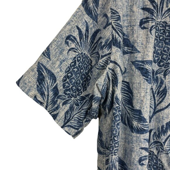 Vintage Silk Shirt Hawaiian Lightweight Fabric Linen Blend Casual Fit Size XL - Picture 6 of 13